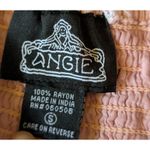 Angie  Pink Eyelet Tiered Mini Dress Boho Cutout Coquette Clean S Photo 3