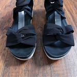 Eileen Fisher • Zanya Mesh Sneaker Sandal criss cross black sporty wedge Photo 3