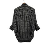 Moth Anthropologie Open Front Chunky Knit Cardigan Size XS Neutral Layering Cozy Black Photo 2