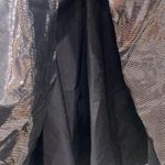 Black Chrome Shiny Holographic Skater Mini Skirt Rave Handmade Flowly Gray Size M Photo 2