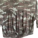 American Eagle Don't Ask Why Women Crop Top Tie Waist S Green Brown Camo Print Photo 3