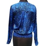 Cache Silk pLeather Shoulders Top New Faux Wrap Shirred Waist Animal NWT $138 Photo 6