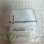 Anthropologie NEW White Linen Baggy Wide Leg Button Fly High Rise Ankle Pants L Photo 4