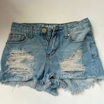 Gogo Jeans Ripped Denim High Rise Jean Shorts Photo 0