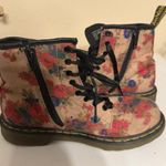Dr. Martens Floral Castel Combat Boots Lace up Blue Pink Size 3 Shoes Flowers Photo 8