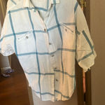 Diane Von Furstenberg FINAL MARKDOWN Diane von furstenburg Blue Checkered blouse 10 Photo 0