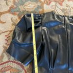 ZARA  Black Faux Leather Midi Dress Photo 5