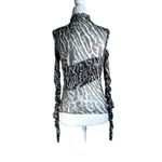 SER.O.YA Sana Top in Grey Ocelot XSmall Womens Long Sleeve Blouse Gray Size XS Photo 8