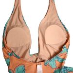 Cupshe  Blooming Flowers Wrap Neck One Piece Swimsuit LARGE Hawaiian Beach NWT Photo 5