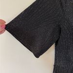 Altar'd State Altar’d State NWT Black Metallic Elegant Short Sleeved Wide Leg Jumpsuit Photo 4