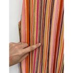 Ramy Brook Tobie Striped Smocked Waist Sleeveless Orange Multicolor Mini Dress Photo 3