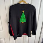 Lisa International Christmas patchwork cardigan size large Black Photo 6