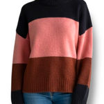 ALC Frank A.L.C. Women’s Size M L Italian Alpaca + Wool Colorblock Pullover Sweater Photo 0