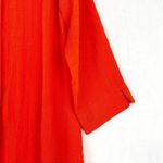 John Mark  Wire Collar Button Up Tunic Size Large Orange Artsy Lagenlook NEW Photo 4