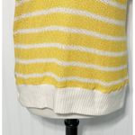 ZARA Oversized Striped Knit V-Neck Sweater Vest Sleeveless Yellow White Small Photo 4