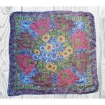 Kenzo Scarf Floral Women's Large Semi Sheer Handkerchief Vintage Photo 7