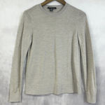 Katherine Barclay  Womens Merino Wool Sweater Size M Neutral Minimal Quiet Luxury Photo 0