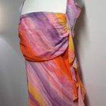 Cider  Dress Women L-XL Curve and Plus Orange Ombre Ruffle Mini Y2K Spring Party Photo 1