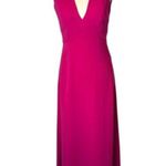 Jill Stuart Dress Women 0 Hot Pink V Neck Twisted Back Sleeveless Gown NWT Party Photo 0