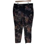 Chico's  SO SLIMMING Girlfriend Ankle Pants Black Floral Print Women's Size 12R Photo 5