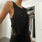 Carven Draped Asymmetric Tank Dress Black Size M Retail $520 Photo 3