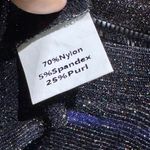 NWT Sparkly Black Sheer Mesh Short Sleeve Concert Rave Top Small Photo 8