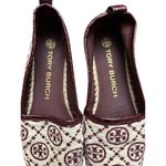Tory Burch T Monogram Soft Croco Embossed Flatform Espadrille Shoe Sz 8.5 $298 Photo 2