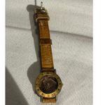 Britannia Quartz Watch Brown Marble Style Dial Roman Numerals Gold Tone Photo 1