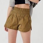 Free People FP Movement The Way Home Athletic Short, Olive Army Green sz. M Brown Size M Photo 0