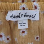 Derek Heart  Yellow Floral Mini Dress with Cutout Size Large Floral Boho Dress Photo 5