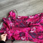 H by Halston Halston Bright Raspberry Dress with Floral lace embroidery Photo 4