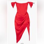 House Of CB NWT  Loretta Red Sz S Small Corset Dress Cocktail Party Holiday Photo 5