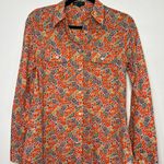 Ralph Lauren LRL Vtg Floral button down top shirt Cotton M Spring Summer Photo 2