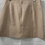 J.Crew  Tan Pencil Mini Linen Skirt Size 10 Photo 2