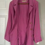 Free People Olivia Linen Blazer XL Pink Double
Breasted Belted Oversized NWOT Photo 5