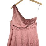 Dessy Collection One Shoulder Ruched Empire Waist Bridesmaid Formal Gown 16 3111 Pink Photo 5