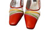 vintage J. Renee womens Retro Vibrant mesh Red yellow green orange heels Sz 8.5 Photo 4