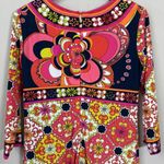 Trina Turk Retro Mod Shift Mini Dress Women's 0 Multicolor Floral Geometric Chic Photo 9