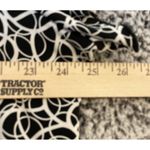 Dress Barn  Size 3X Top Blouse Black White Geometric Ruffle‎ Neck Short Sleeve Photo 5