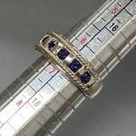 Vintage Designer CNA Lab Grown Sapphire Sterling Silver Band Ring Sz 6.75 Photo 3