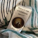 Lulus  Back to Classics Green and White Striped Midi Shirt Dress Linen‎ Blend S Photo 9