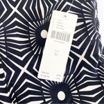 Anthropologie  One Shoulder Ruffle Tank Top Printed Black White Photo 14