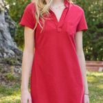 Frank & Eileen Lauren polo dress Red Sz Medium Heritage Jersey Classic Chic Photo 0