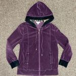 St. John Sport Women’s Velour Zip Up Hooded Track Jacket Size M Photo 3
