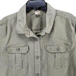 Duluth Trading Co Shacket Womens XXL Green Button Up Utility Jacket Gorpcore Size 2X Photo 1