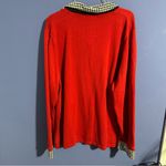 Allison Daley Red Cardigan with Houndstooth Trim  II 3X VTG Photo 2