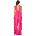 Alice + Olivia  Holly Ruffle Maxi Dress With Scarf in Raspberry 2 New Womens Gown Photo 2