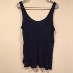 Aerie  Floral 06 Tank Top in Navy/White - Size Small, Scoop Neck, Sleeveless Photo 4