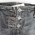 Y2K Hydraulic Low Rise Button Fly Denim Shorts Dark Wash Bratz Grunge Indie XS Black Photo 1