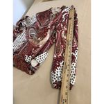 Chico's Chico’s Women Sz 1 Printed Bumper Jacket Size Full Zipper Front Boho High Neck Photo 7